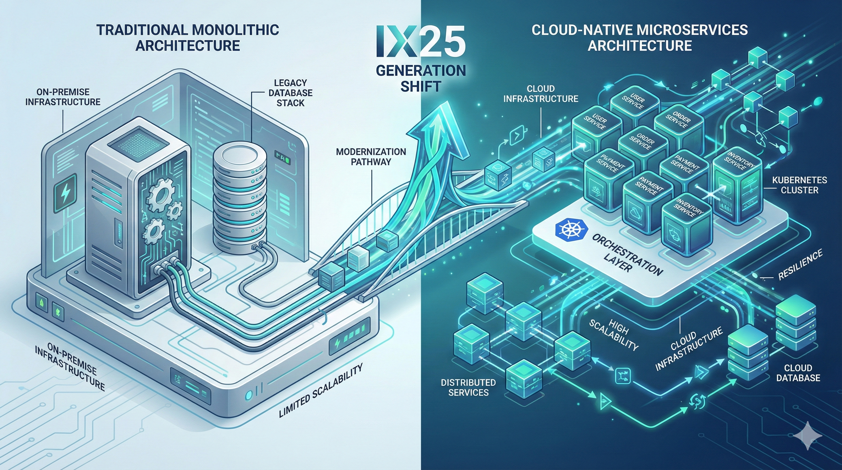 IX25 vs. Intrexx 12: Platform Evolution - Von monolithischer Architektur zu Cloud-Native Microservices